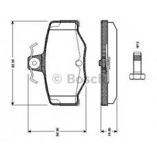 0 986 TB2 191 BOSCH Комплект тормозных колодок, дисковый тормоз