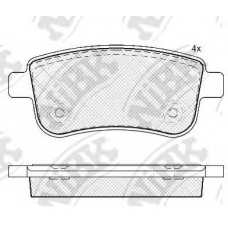 PN0381 NiBK Комплект тормозных колодок, дисковый тормоз