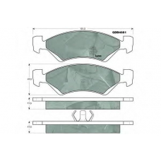 GDB4081 TRW Комплект тормозных колодок, дисковый тормоз