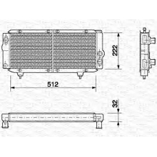 350213594000 MAGNETI MARELLI Радиатор, охлаждение двигателя