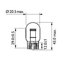 12066B2 PHILIPS Лампа накаливания, фонарь сигнала тормож./ задний 