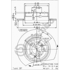 08.5174.34 BREMBO Тормозной диск