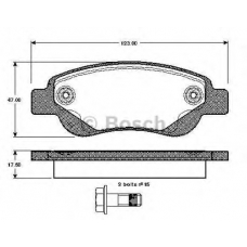 0 986 TB2 927 BOSCH Комплект тормозных колодок, дисковый тормоз