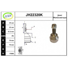 JH22320K SERA Шарнирный комплект, приводной вал