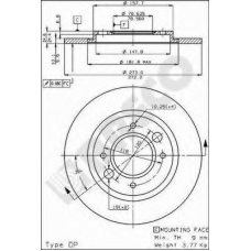 BS 7123 BRECO Тормозной диск