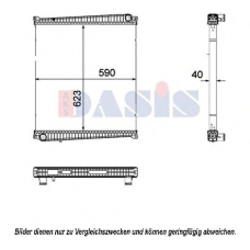 390041N AKS DASIS Радиатор, охлаждение двигателя