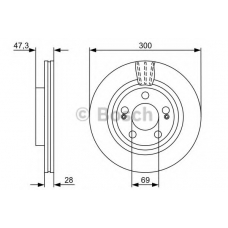 0 986 479 537 BOSCH Тормозной диск