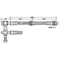 FBH7389 FIRST LINE Тормозной шланг