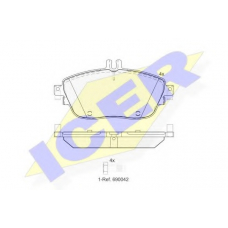 182061 ICER Комплект тормозных колодок, дисковый тормоз