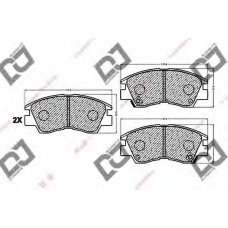 BP1015 DJ PARTS Комплект тормозных колодок, дисковый тормоз