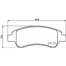 8DB 355 011-521 HELLA Комплект тормозных колодок, дисковый тормоз