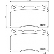 8DB 355 006-601 HELLA Комплект тормозных колодок, дисковый тормоз