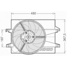 DER10002 DENSO Вентилятор, охлаждение двигателя