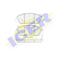 181828 ICER Комплект тормозных колодок, дисковый тормоз