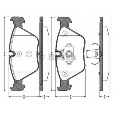 0 986 TB2 435 BOSCH Комплект тормозных колодок, дисковый тормоз