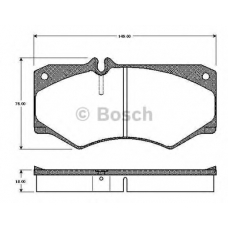 0 986 TB2 058 BOSCH Комплект тормозных колодок, дисковый тормоз