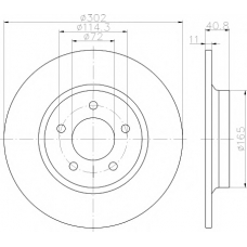 MDC2202 MINTEX Тормозной диск