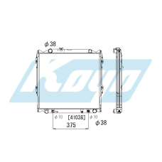 PA010655 KOYO P-tank corrugate-fin ass'y