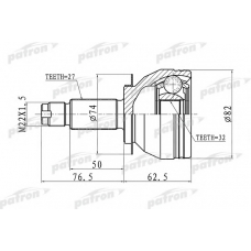 PCV1106 PATRON Шарнирный комплект, приводной вал