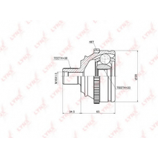 CO8023A LYNX Co-8023a шрус наружный vw transporter 4 1.9d-2.5 90-03