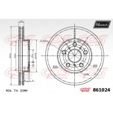 861024.0000 MAXTECH Тормозной диск