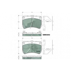GDB3252 TRW Комплект тормозных колодок, дисковый тормоз