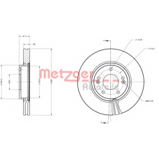 6110155 METZGER Тормозной диск