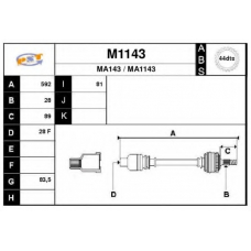 M1143 SNRA Приводной вал