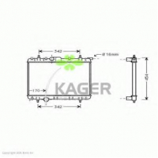31-1317 KAGER Радиатор, охлаждение двигателя