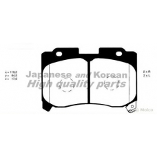 1080-9602 ASHUKI Комплект тормозных колодок, дисковый тормоз