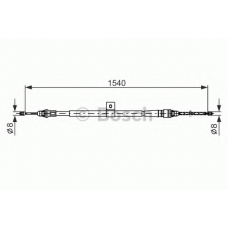 1 987 477 992 BOSCH Трос, стояночная тормозная система