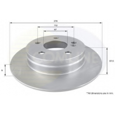 ADC1665 COMLINE Тормозной диск
