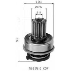 940113020199 MAGNETI MARELLI Ведущая шестерня, стартер