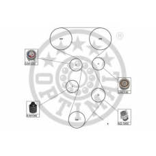 SK-1595AQ1 OPTIMAL Водяной насос + комплект зубчатого ремня