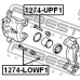 1274-UPF1 FEBEST Направляющий болт, корпус скобы тормоза