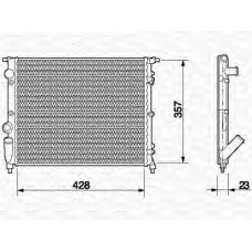 350213617000 MAGNETI MARELLI Радиатор, охлаждение двигател