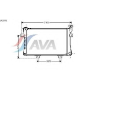 LA2015 AVA Радиатор, охлаждение двигателя
