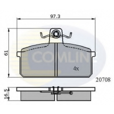 CBP0204 COMLINE Комплект тормозных колодок, дисковый тормоз