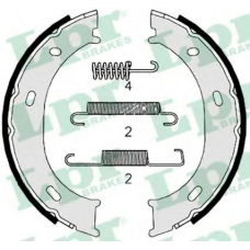 07959 LPR Комплект тормозных колодок, стояночная тормозная с