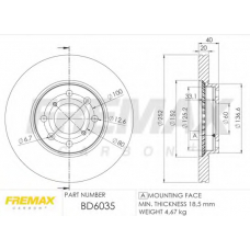 BD-6035 FREMAX Тормозной диск