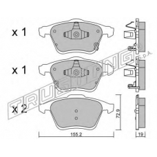 821.0 TRUSTING Комплект тормозных колодок, дисковый тормоз