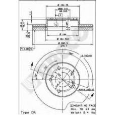 BS 8093 BRECO Тормозной диск