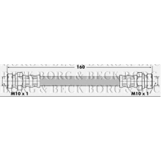 BBH6419 BORG & BECK Тормозной шланг