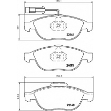 8DB 355 011-651 HELLA Комплект тормозных колодок, дисковый тормоз