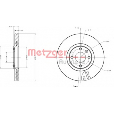 6110475 METZGER Тормозной диск