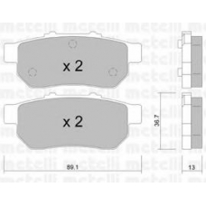 22-0176-0 METELLI Комплект тормозных колодок, дисковый тормоз