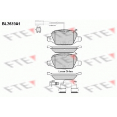 BL2689A1 FTE Комплект тормозных колодок, дисковый тормоз