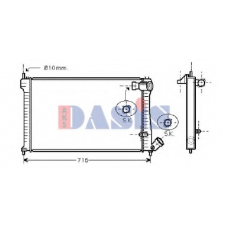 160350N AKS DASIS Радиатор, охлаждение двигателя