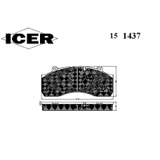 151437 ICER Комплект тормозных колодок, дисковый тормоз