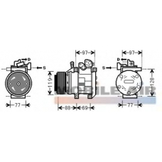 8300K124 VAN WEZEL Компрессор, кондиционер